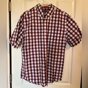 St. John's Bay Red and White Checkered Shirt